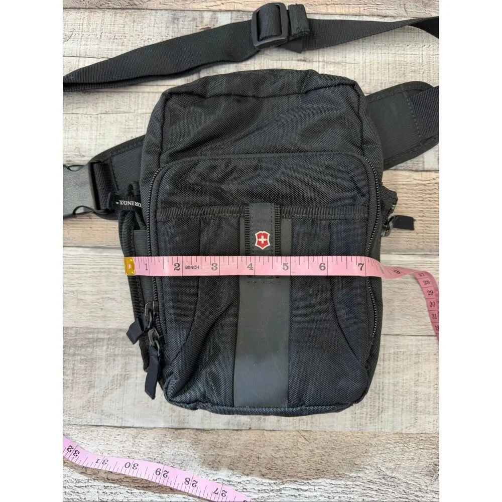 Victorinox Swiss Army Nylon Shoulder Bag Black Utility Outdoor Camping Fishing